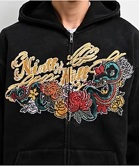 Ninth Hall Big Moves Black Wash Zip Hoodie