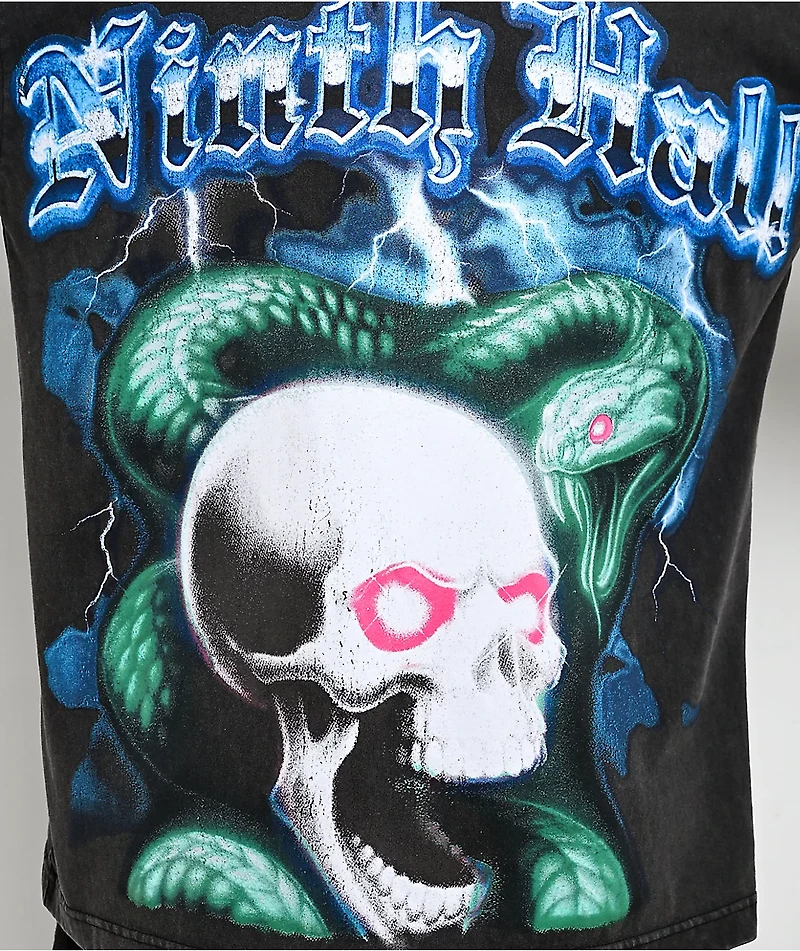 Ninth Hall Black Light Charcoal & White 2fer Long Sleeve T-Shirt