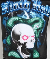 Ninth Hall Black Light Charcoal & White 2fer Long Sleeve T-Shirt