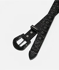 Ninth Hall Bling It On Glitter Western Black Belt