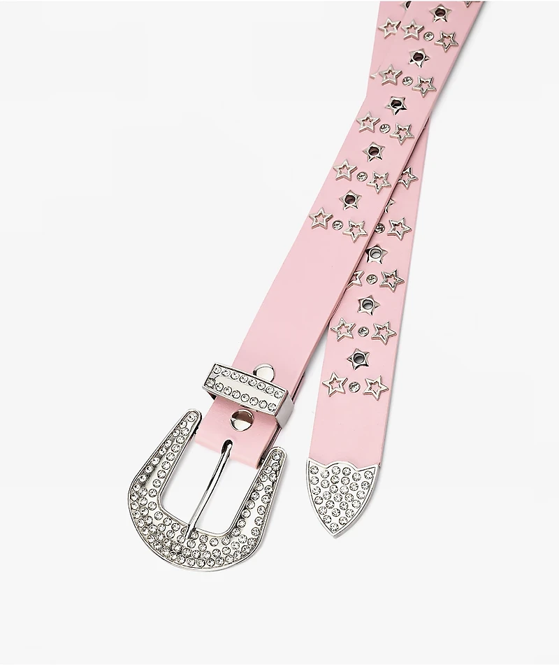 Ninth Hall Bling It On Pink Western Belt