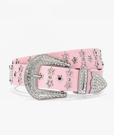 Ninth Hall Bling It On Pink Western Belt