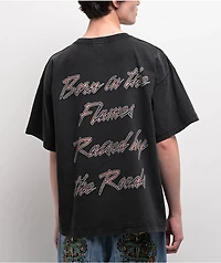 Ninth Hall Born In Flames Black Wash T-Shirt