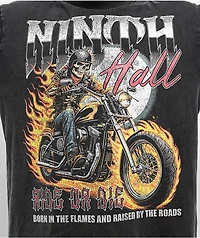 Ninth Hall Born In Flames Vintage Black Long Sleeve T-Shirt