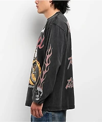 Ninth Hall Born In Flames Vintage Black Long Sleeve T-Shirt
