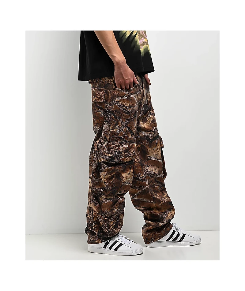 Ninth Hall Brown Camo 3D Cargo Pants