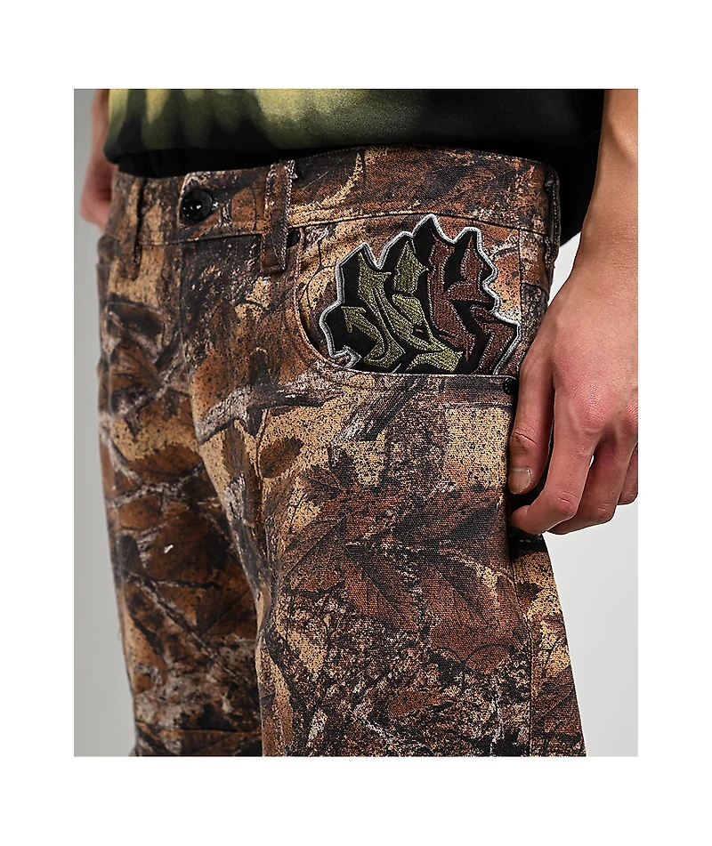 Ninth Hall Brown Camo 3D Cargo Pants