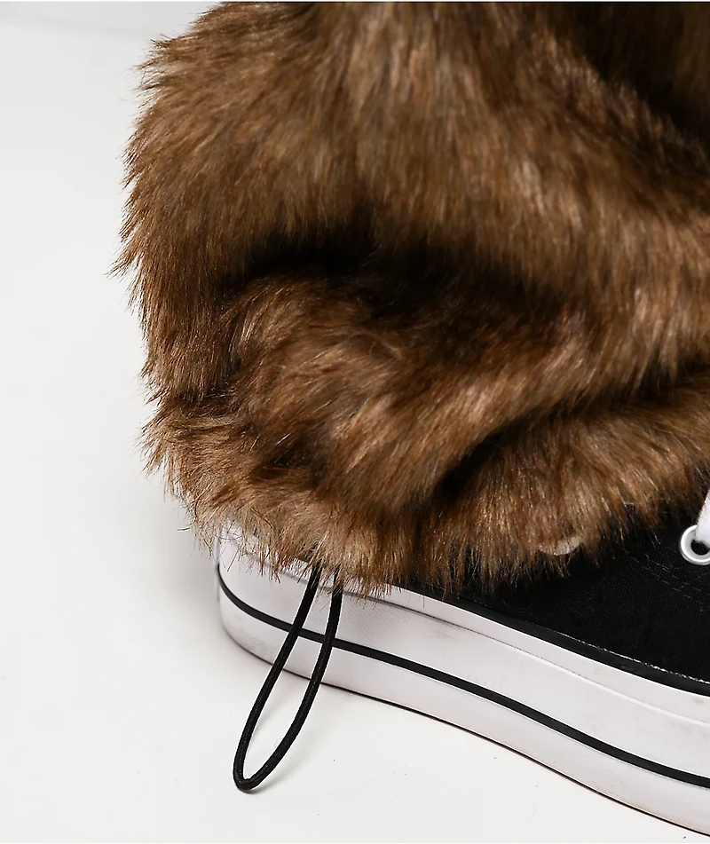 Ninth Hall Brown Faux Fur Leg Warmers