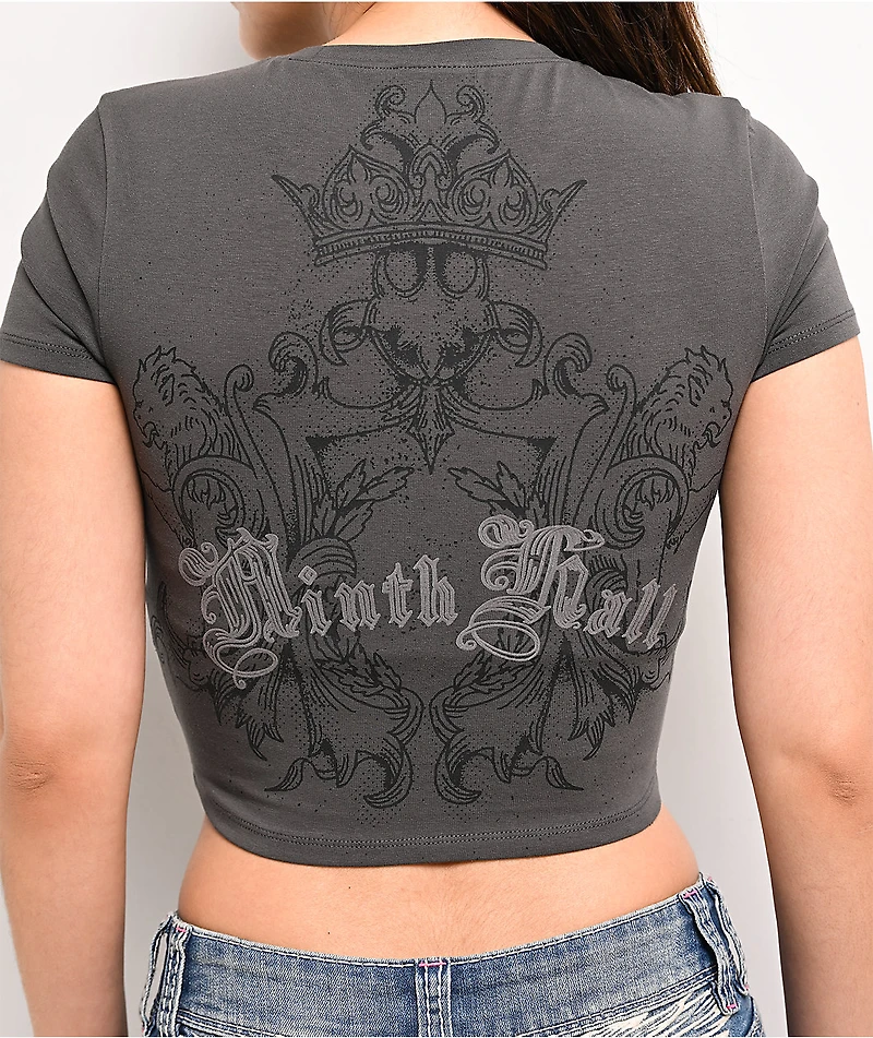 Ninth Hall Carina Grey Crop T-Shirt