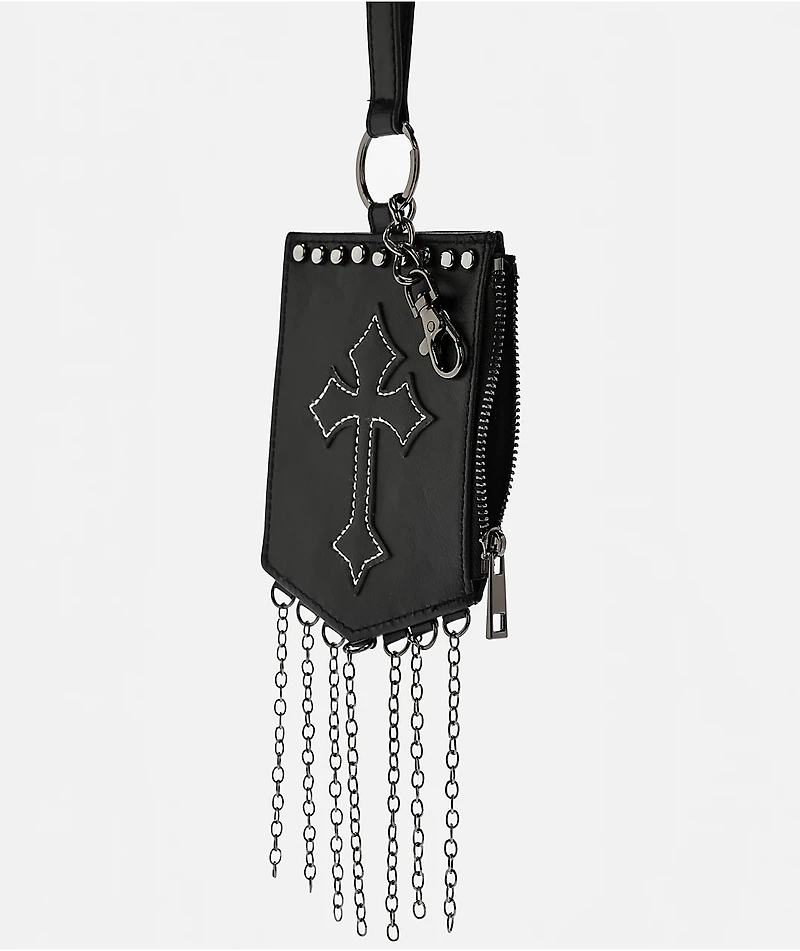 Ninth Hall Chain Black Mini Wallet