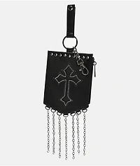 Ninth Hall Chain Black Mini Wallet