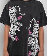 Ninth Hall Cherry Tiger Washed Black T-Shirt