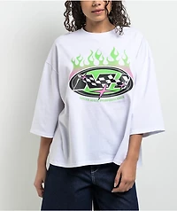 Ninth Hall Ciara White Oversized Boxy T-Shirt