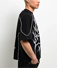 Ninth Hall Criminal Jersey Black Crop T-Shirt