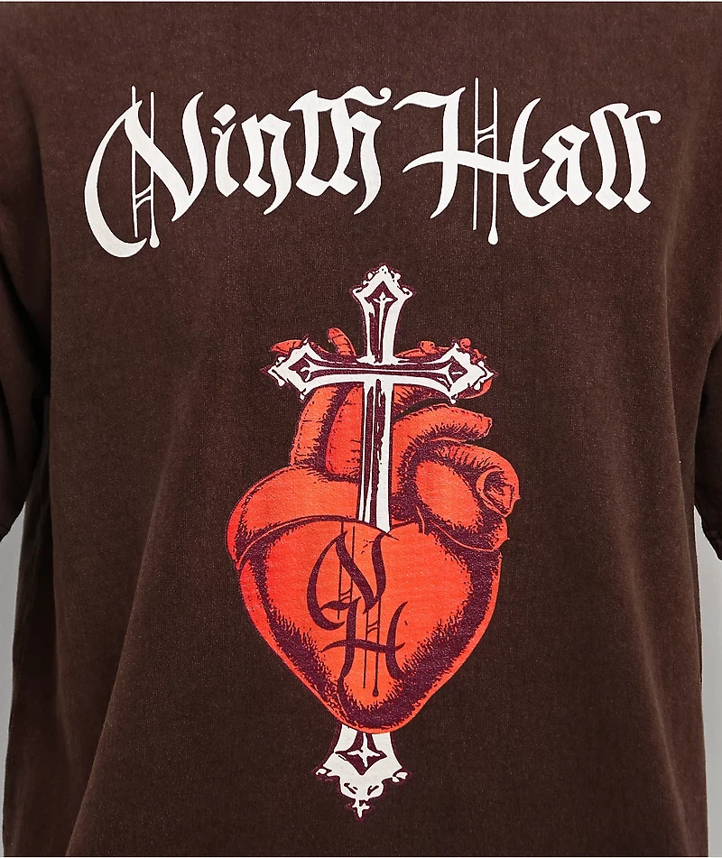 Ninth Hall Cross My Heart Brown Vintage T-Shirt