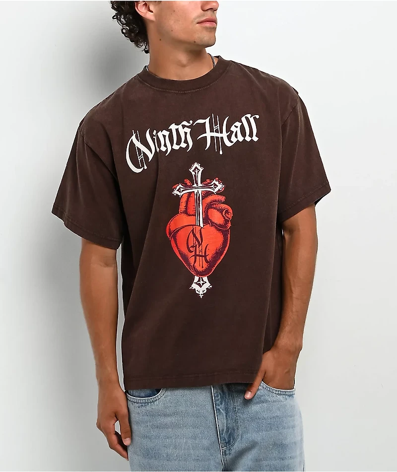 Ninth Hall Cross My Heart Brown Vintage T-Shirt