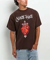Ninth Hall Cross My Heart Brown Vintage T-Shirt