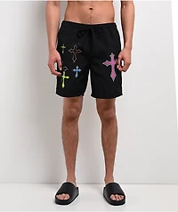 Ninth Hall Crosses Black Board Shorts
