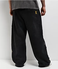 Ninth Hall Crosses Black Wash Baggy Sweatpants