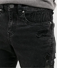 Ninth Hall Crosses Black Wash Skinny Jeans