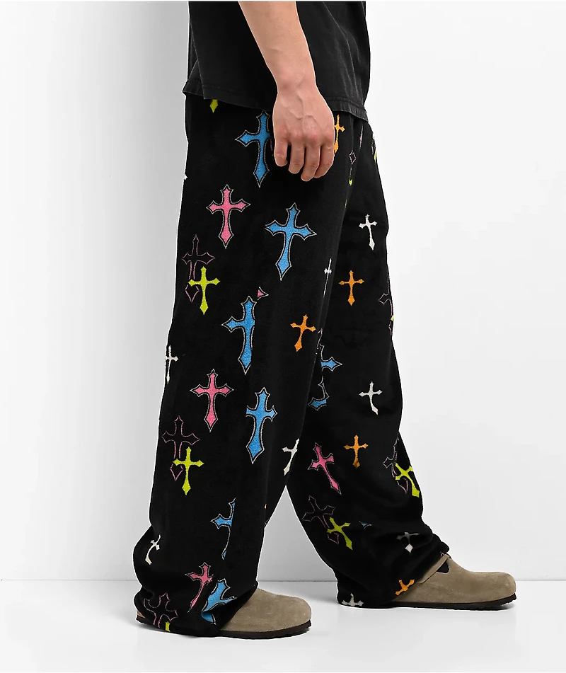 Ninth Hall Crusade Plush Black Lounge Pants
