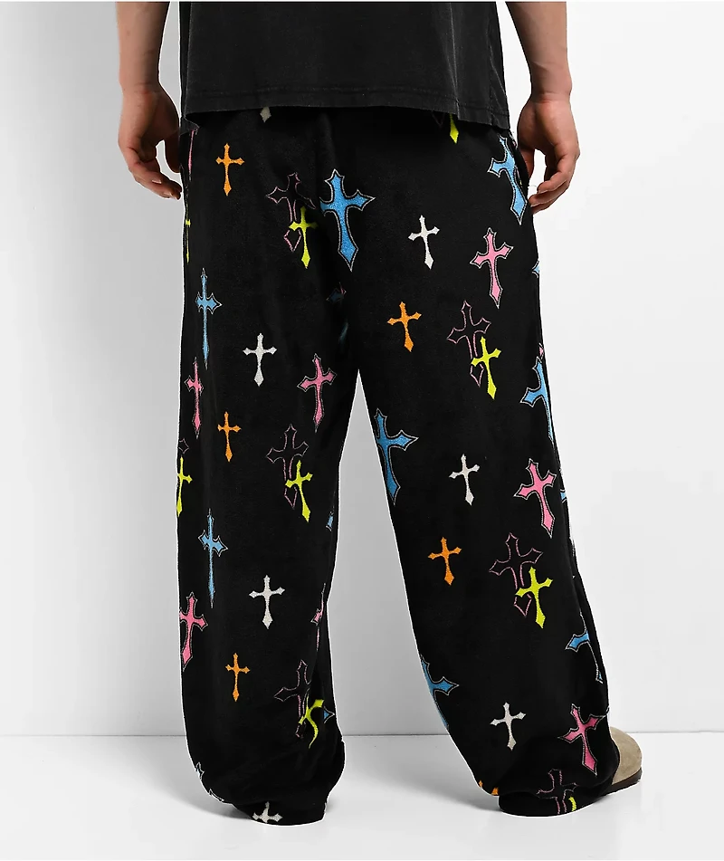 Ninth Hall Crusade Plush Black Lounge Pants