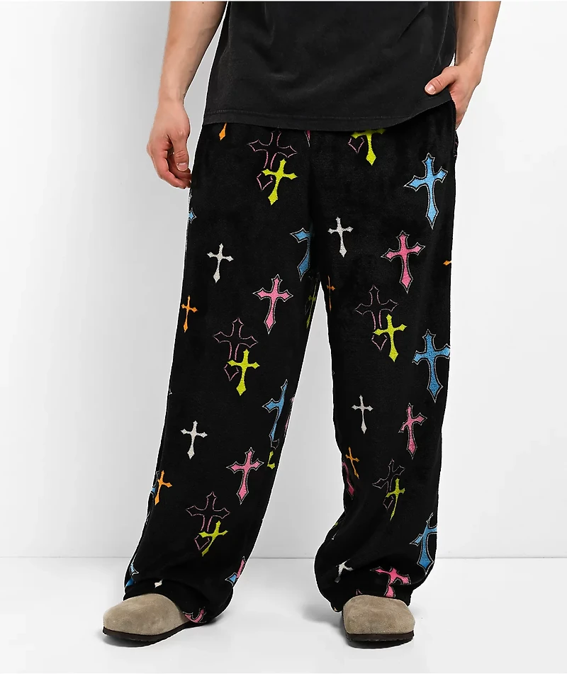 Ninth Hall Crusade Plush Black Lounge Pants