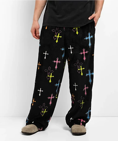 Ninth Hall Crusade Plush Black Lounge Pants
