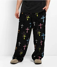 Ninth Hall Crusade Plush Black Lounge Pants