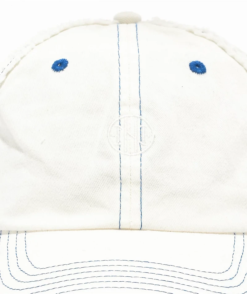 Ninth Hall Cypress Distressed White Strapback Hat