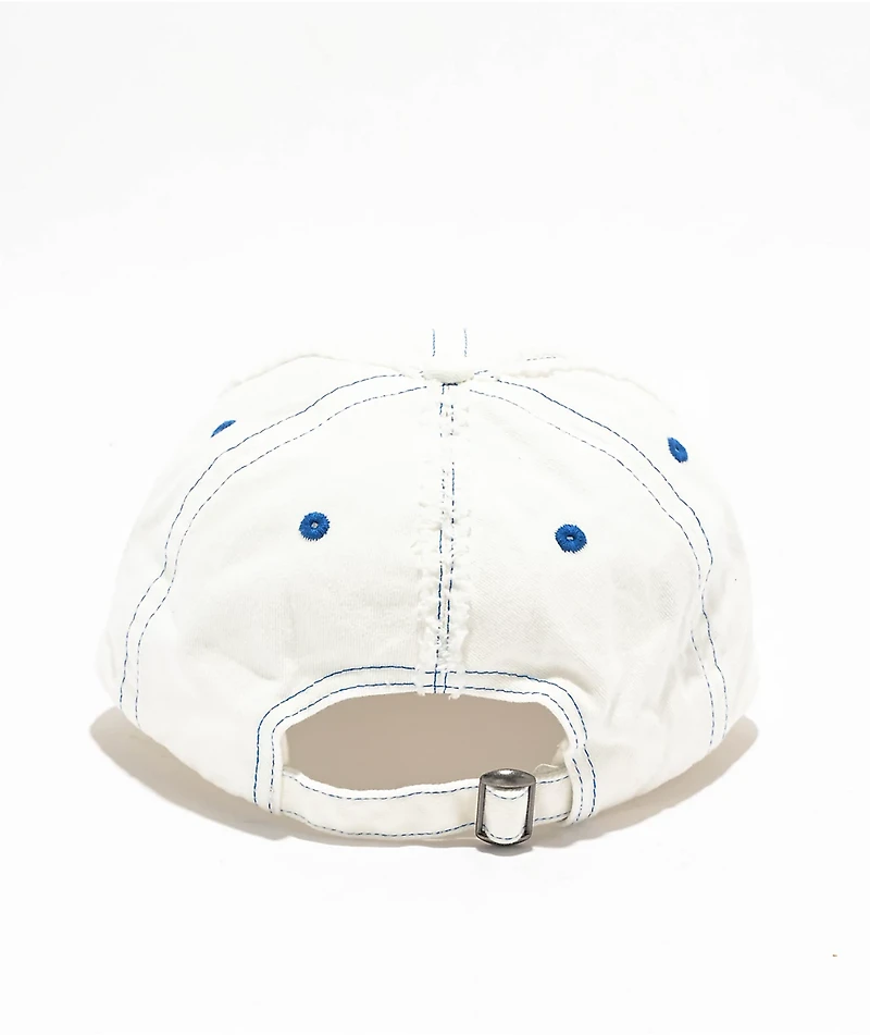Ninth Hall Cypress Distressed White Strapback Hat