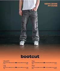 Ninth Hall Defender Crosses Grey Fade Flare Jeans