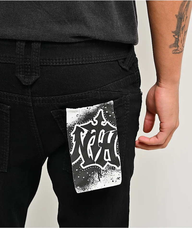Ninth Hall Destroy Black Wash Skinny Jeans
