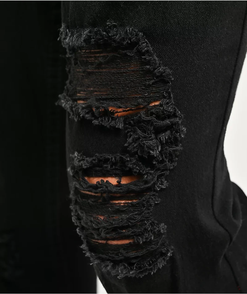 Ninth Hall Destroy Black Wash Skinny Jeans