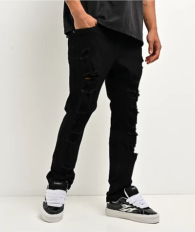 Ninth Hall Destroy Black Wash Skinny Jeans