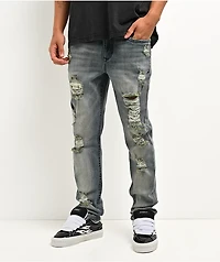 Ninth Hall Destroy Blue Wash Skinny Jeans