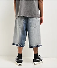 Ninth Hall Detain Light Blue Wash Ultra Loose Fit Shorts
