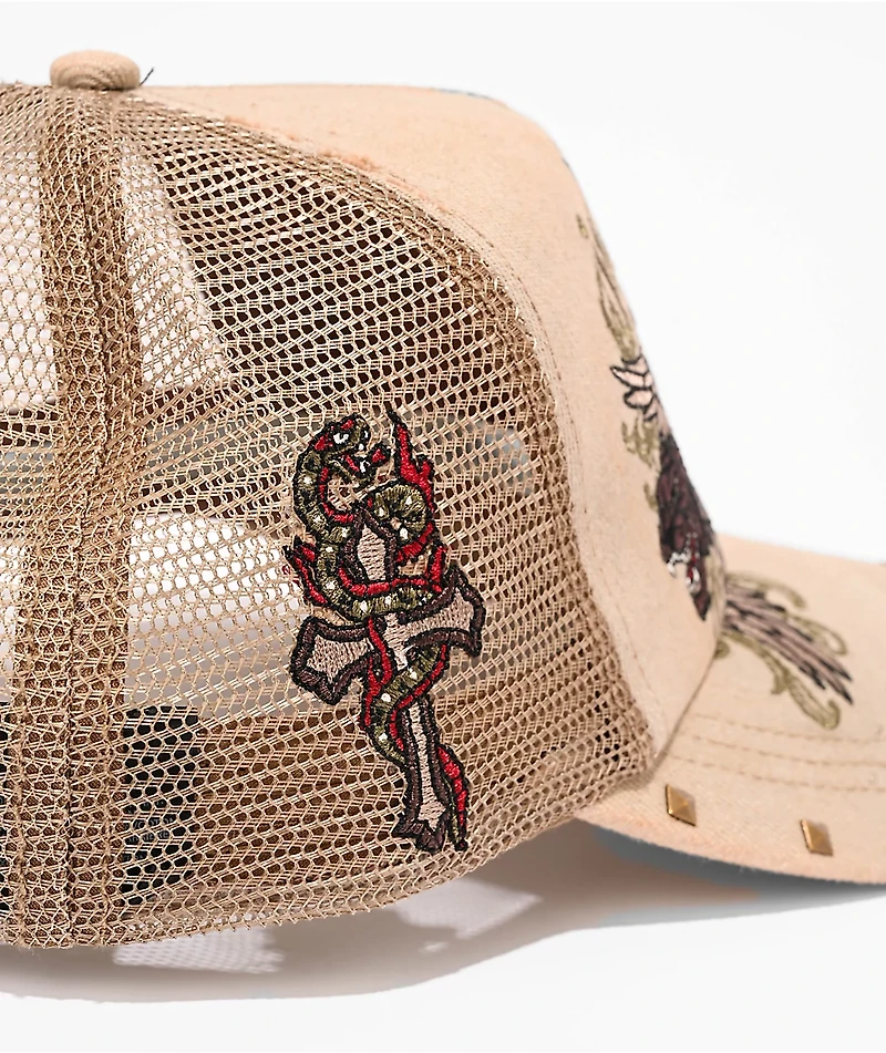 Ninth Hall Dirty Job Khaki Trucker Hat