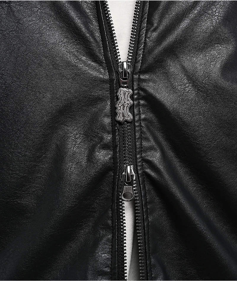 Ninth Hall Dismantle Studded Black Bomber Jacket