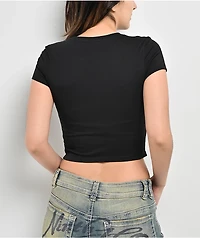 Ninth Hall Divine Conflict Black Crop T-Shirt