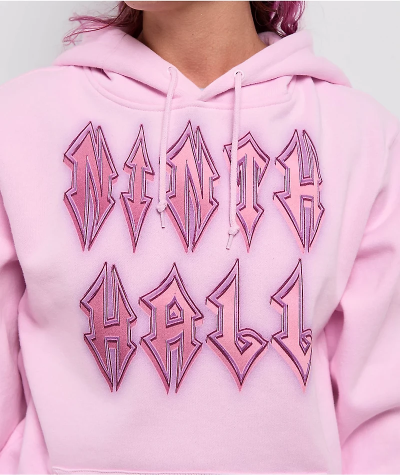 Ninth Hall Dog Tag Pink Hoodie