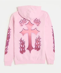 Ninth Hall Dog Tag Pink Hoodie