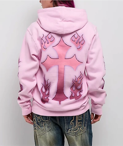Ninth Hall Dog Tag Pink Hoodie