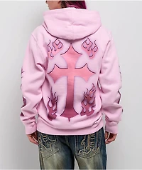 Ninth Hall Dog Tag Pink Hoodie