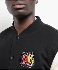 Ninth Hall Dragon Black & Cream Varsity Jacket