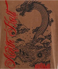 Ninth Hall Dragon Mountain Brown Wash T-Shirt