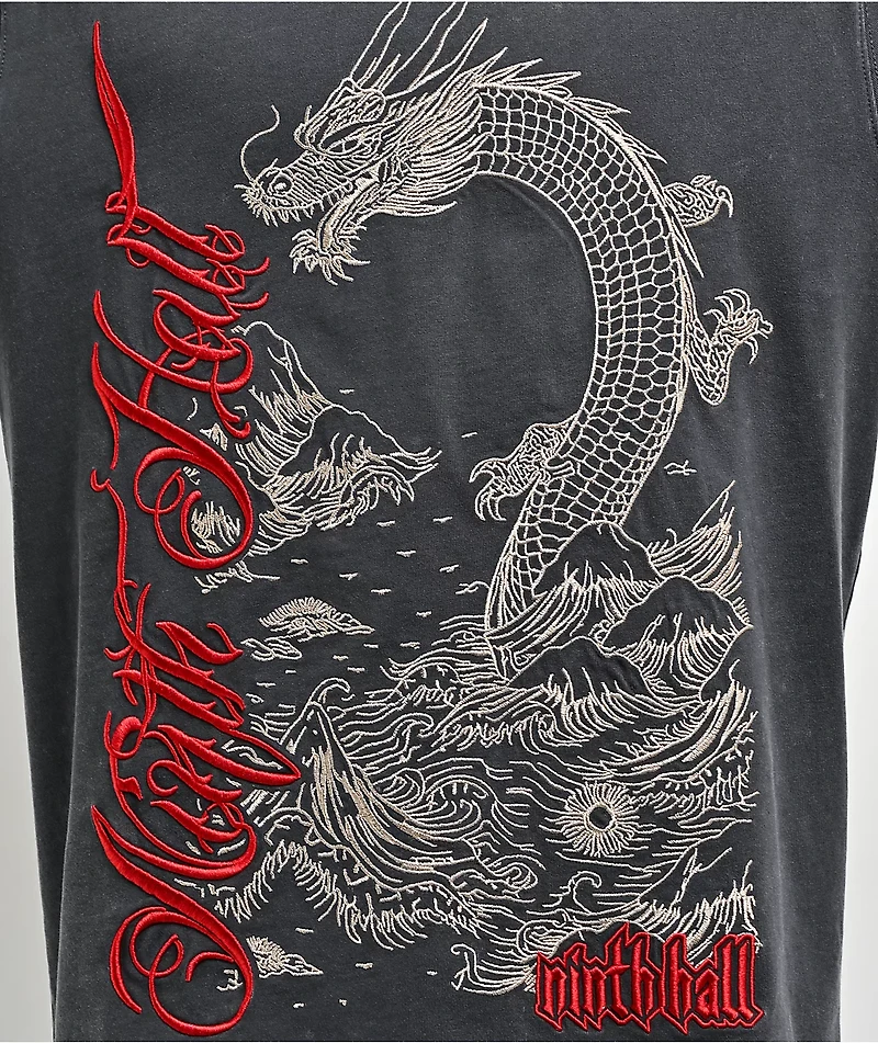 Ninth Hall Dragon Mountain Charcoal Wash T-Shirt