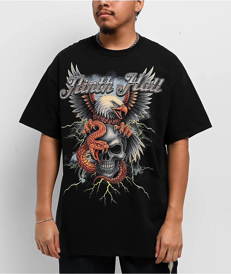 Ninth Hall Eagle Rock Black T-Shirt