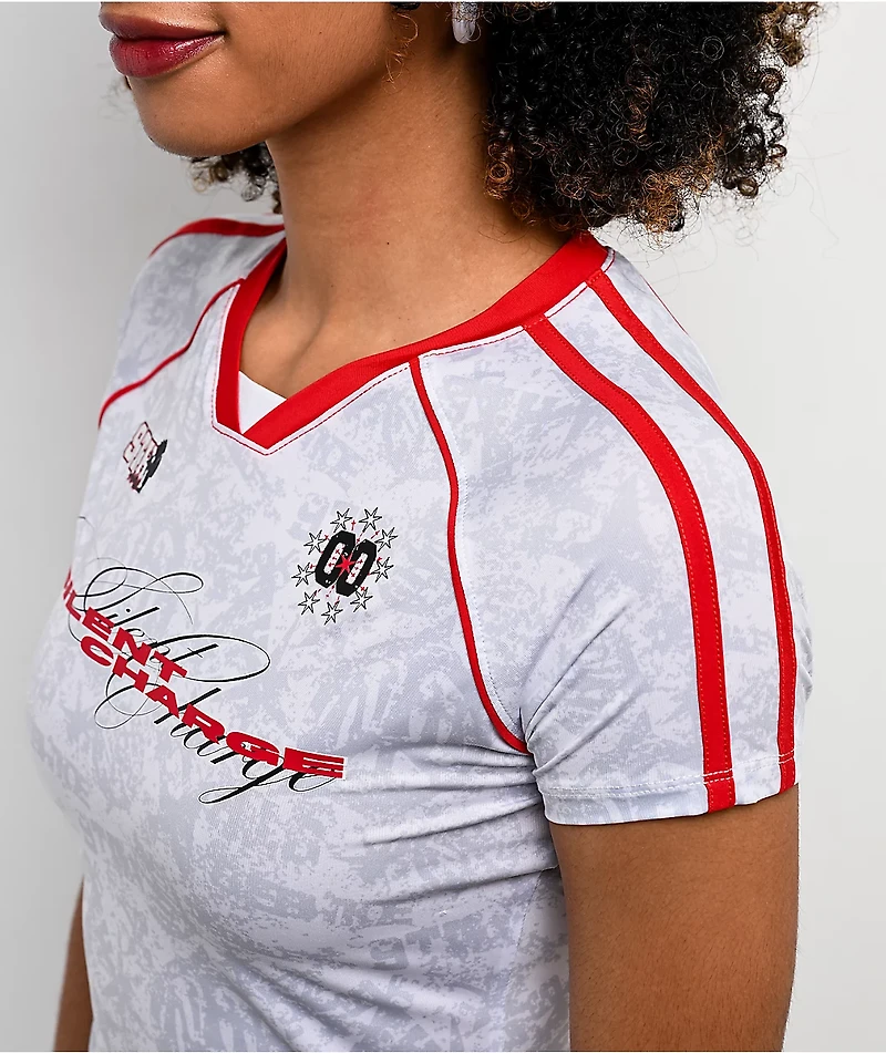 Ninth Hall Emerson White Crop Jersey