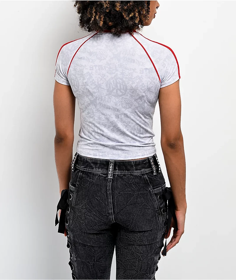 Ninth Hall Emerson White Crop Jersey